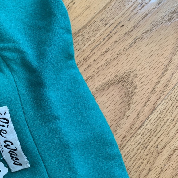 Vintage Teal Wool Gold Button Jacket - Picture 8 of 8